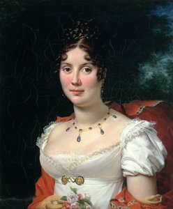 Portret van een dame in een Empire-jurk